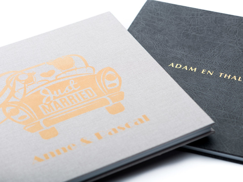 fotoalbums embossing en lasertekst